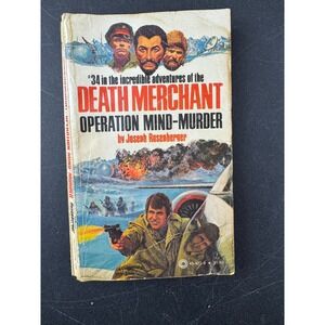 DEATH MERCHANT OPERATION MIND MURDER Vintage Thriller 1979 Joseph Rosenberger